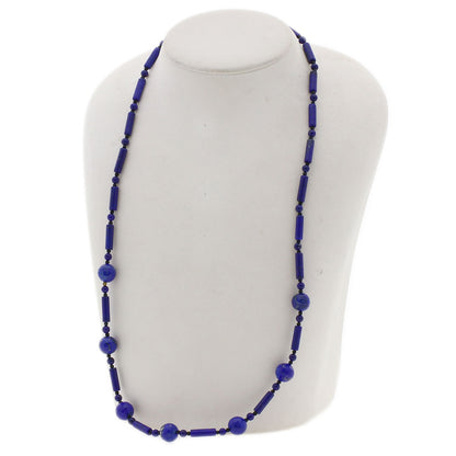 Lapis Lazuli & Azure stone Necklace K18 Yellow Gold  24.2g　Ladies