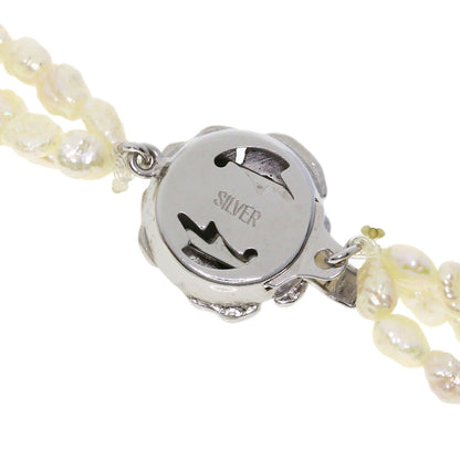 Freshwater Pearl Pearl 3-piece 6-piece Bracelet Set Necklace Metal SV 63.2g　Ladies