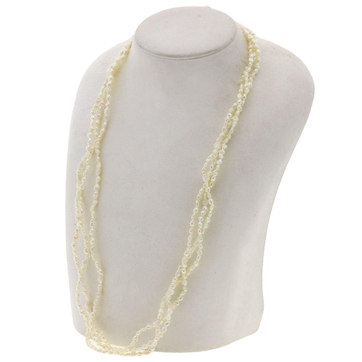 Freshwater Pearl Pearl 3-piece 6-piece Bracelet Set Necklace Metal SV 63.2g　Ladies