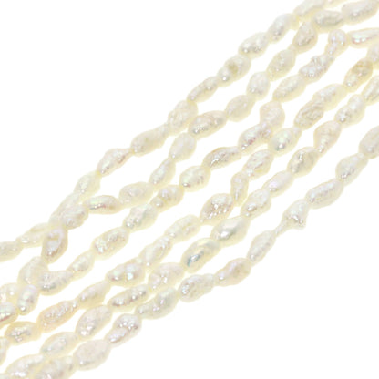 Freshwater Pearl Pearl 3-piece 6-piece Bracelet Set Necklace Metal SV 63.2g　Ladies