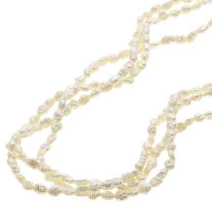 Freshwater Pearl Pearl 3-piece 6-piece Bracelet Set Necklace Metal SV 63.2g　Ladies