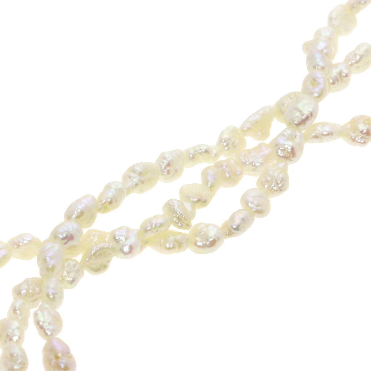 Freshwater Pearl Pearl 3-piece 6-piece Bracelet Set Necklace Metal SV 63.2g　Ladies