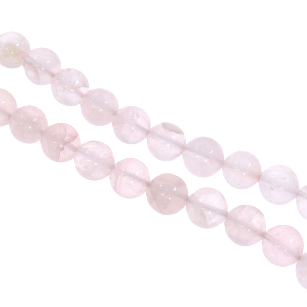 2-piece set Rose Quartz style Necklace Silver 40.5g　Ladies