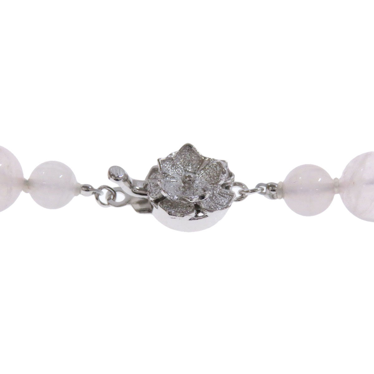 2-piece set Rose Quartz style Necklace Silver 40.5g　Ladies