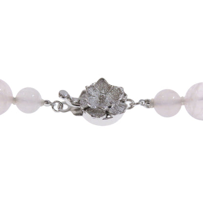 2-piece set Rose Quartz style Necklace Silver 40.5g　Ladies