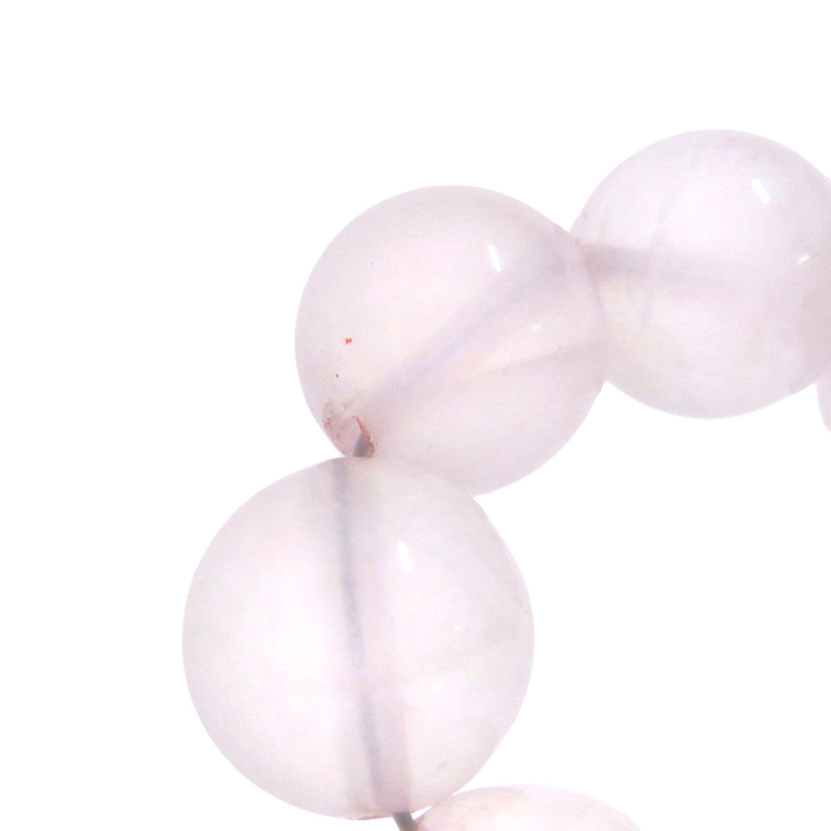 2-piece set Rose Quartz style Necklace Silver 40.5g　Ladies