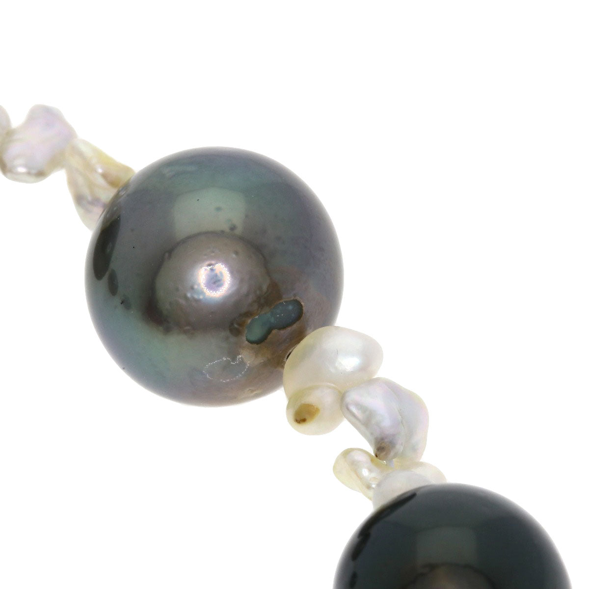 Pearl Pearl Keshi Pearl Necklace Silver 27.4g　Ladies