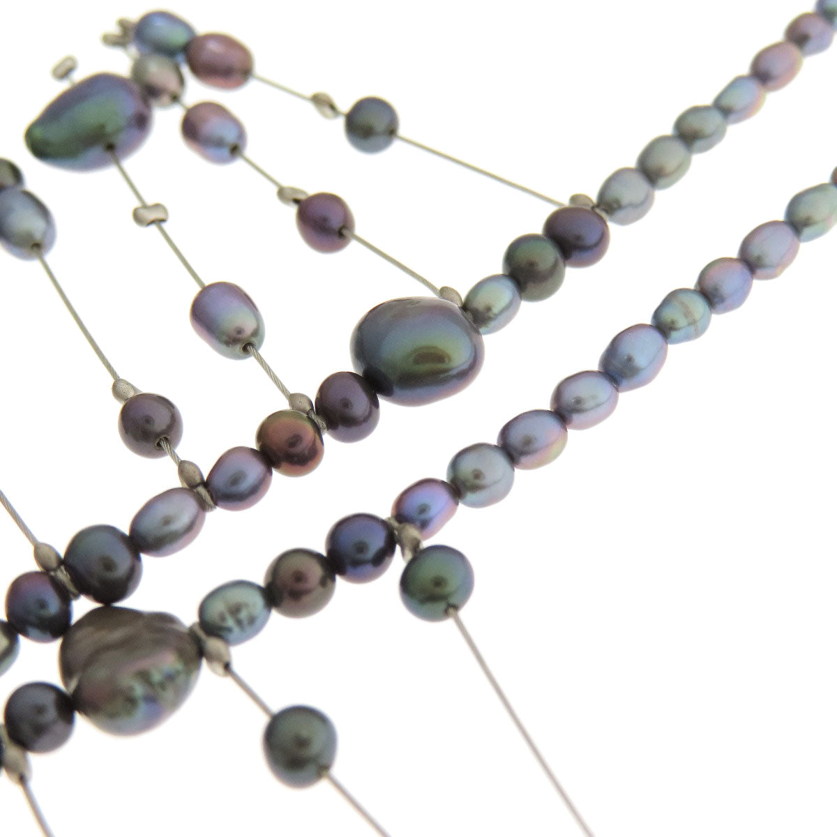 Freshwater Pearl Pearl 2 piece set Necklace Metal 11.3g　Ladies