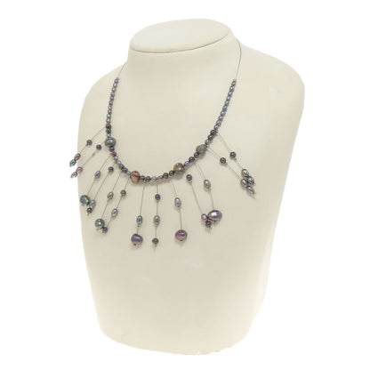 Freshwater Pearl Pearl 2 piece set Necklace Metal 11.3g　Ladies