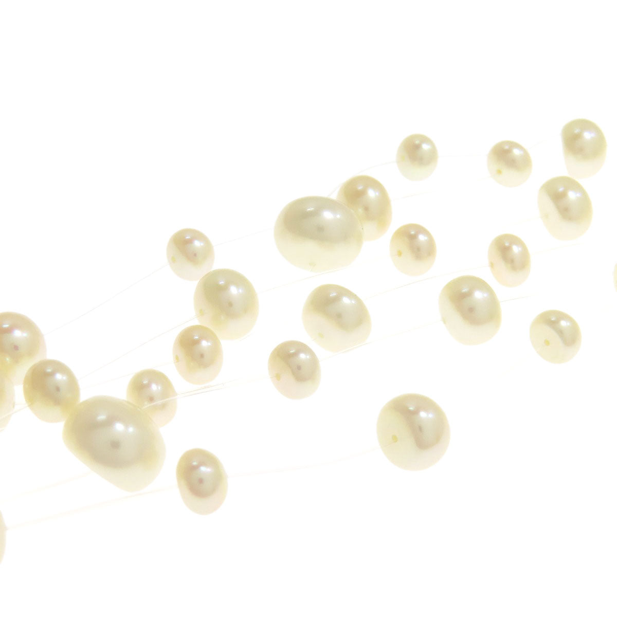 Freshwater Pearl Pearl 2 piece set Necklace Metal  11.3g　Ladies