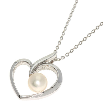 MIKIMOTO   Necklace Heart Motif Pearl Silver Ladies