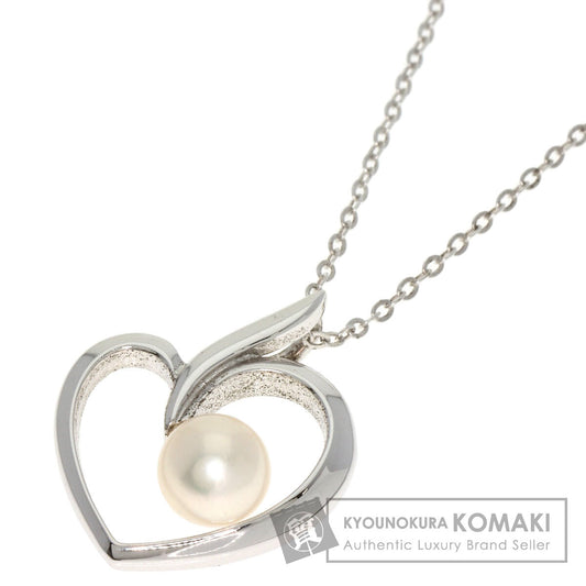 MIKIMOTO   Necklace Heart Motif Pearl Silver Ladies