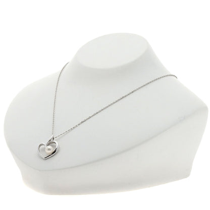 MIKIMOTO   Necklace Heart Motif Pearl Silver Ladies