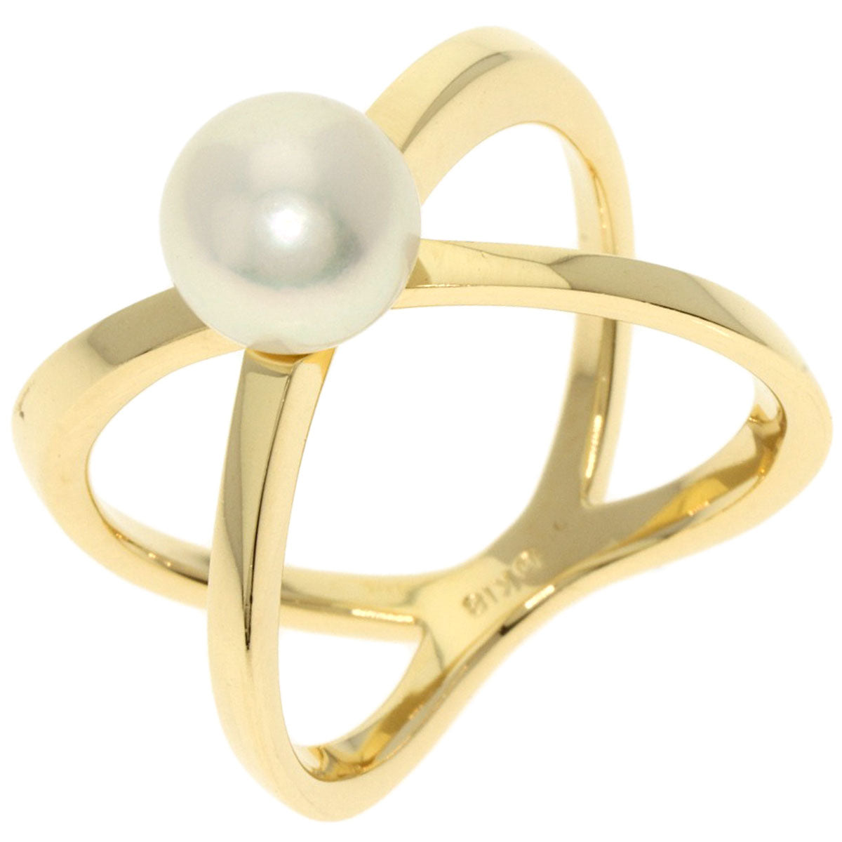 MIKIMOTO   Ring Pearl Pearl K18 Yellow Gold Ladies