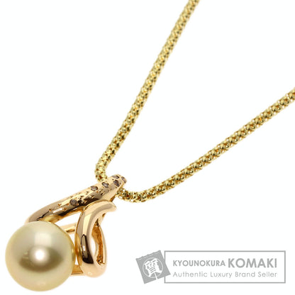 POLA   Necklace Pearl Pearl Diamond K18 Yellow Gold Ladies