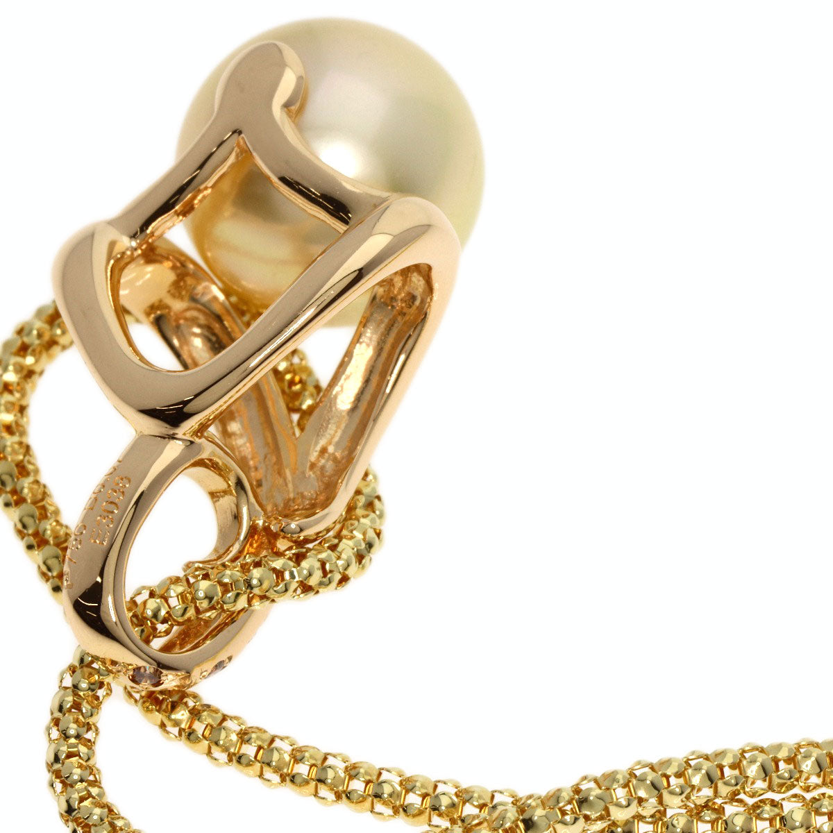 POLA   Necklace Pearl Pearl Diamond K18 Yellow Gold Ladies