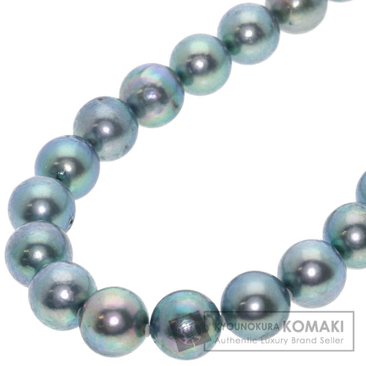 Akoya Blue Pearl Pearl Necklace Silver  53.2g　Ladies