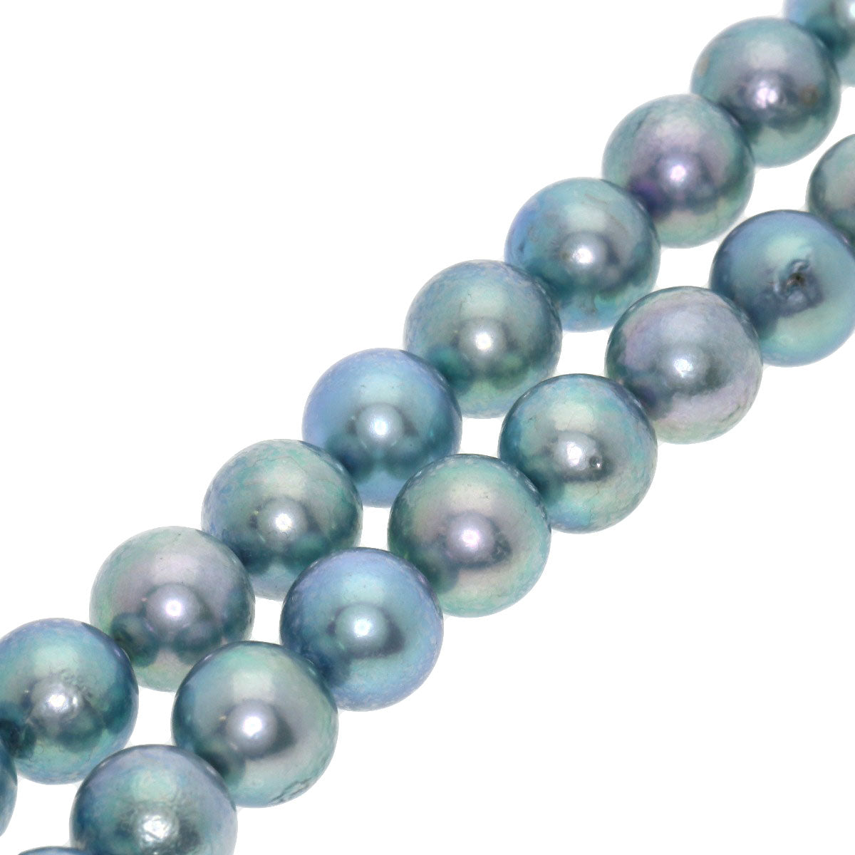 Akoya Blue Pearl Pearl Necklace Silver  53.2g　Ladies