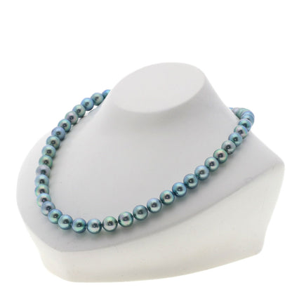 Akoya Blue Pearl Pearl Necklace Silver  53.2g　Ladies