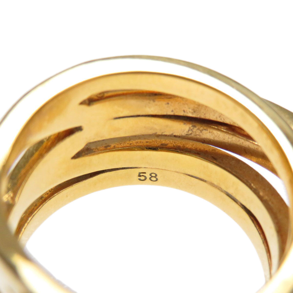 2 piece ring set with Swarovski Brooch Coral 10.3g　Ladies