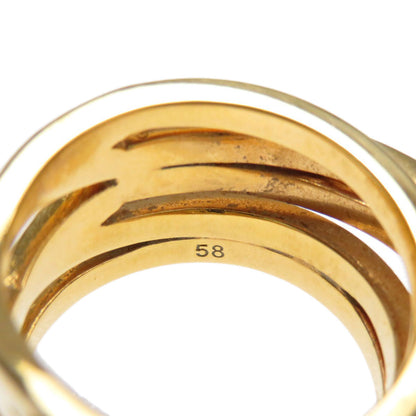 2 piece ring set with Swarovski Brooch Coral 10.3g　Ladies