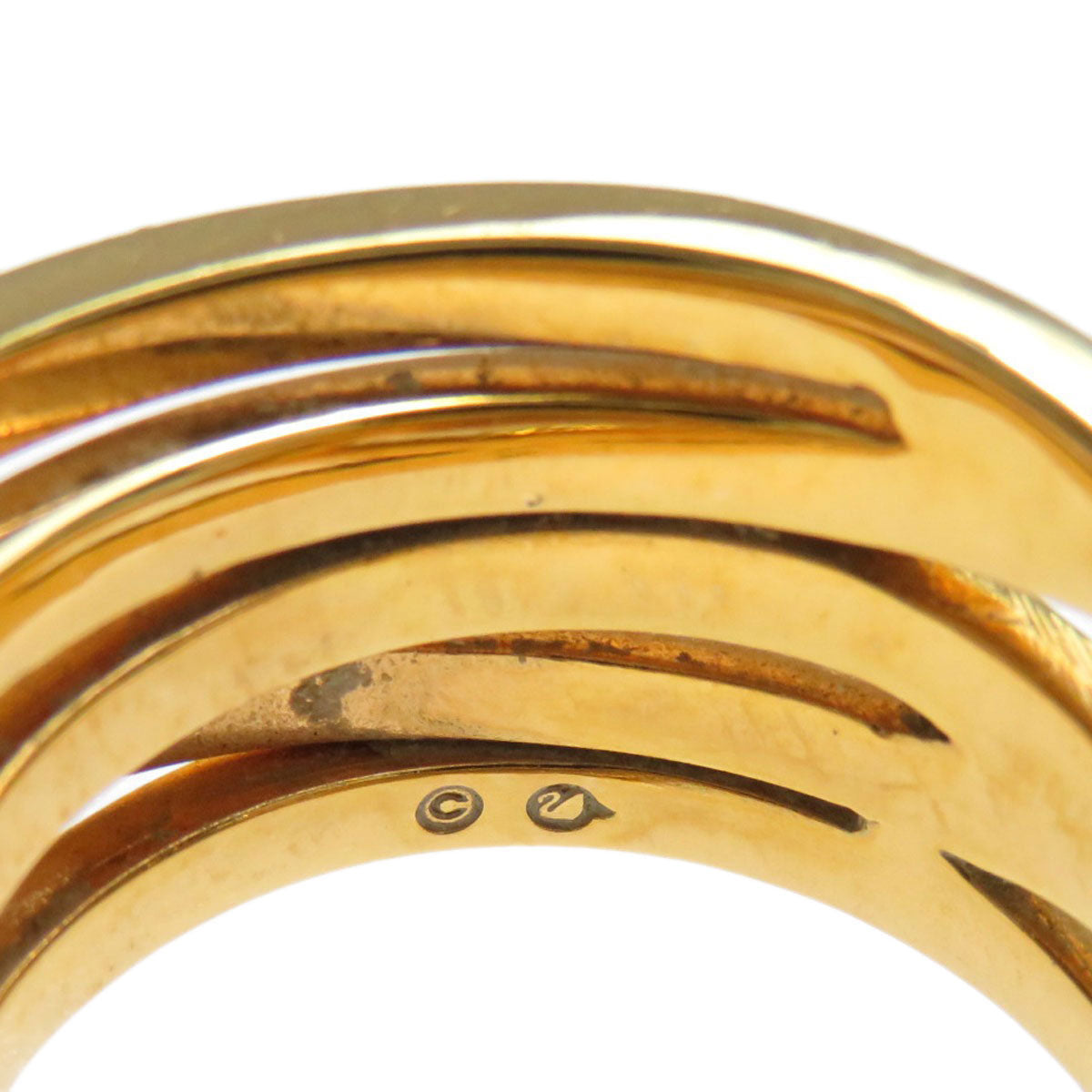 2 piece ring set with Swarovski Brooch Coral 10.3g　Ladies