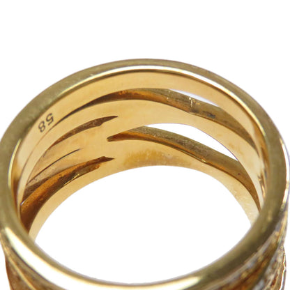 2 piece ring set with Swarovski Brooch Coral 10.3g　Ladies