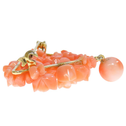 2 piece ring set with Swarovski Brooch Coral 10.3g　Ladies