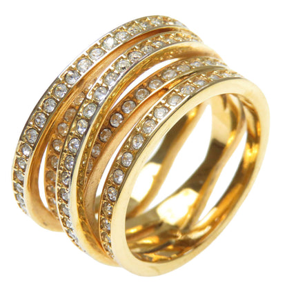 2 piece ring set with Swarovski Brooch Coral 10.3g　Ladies