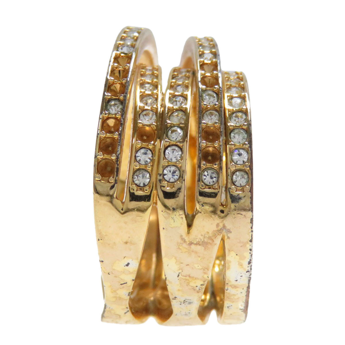 2 piece ring set with Swarovski Brooch Coral 10.3g　Ladies