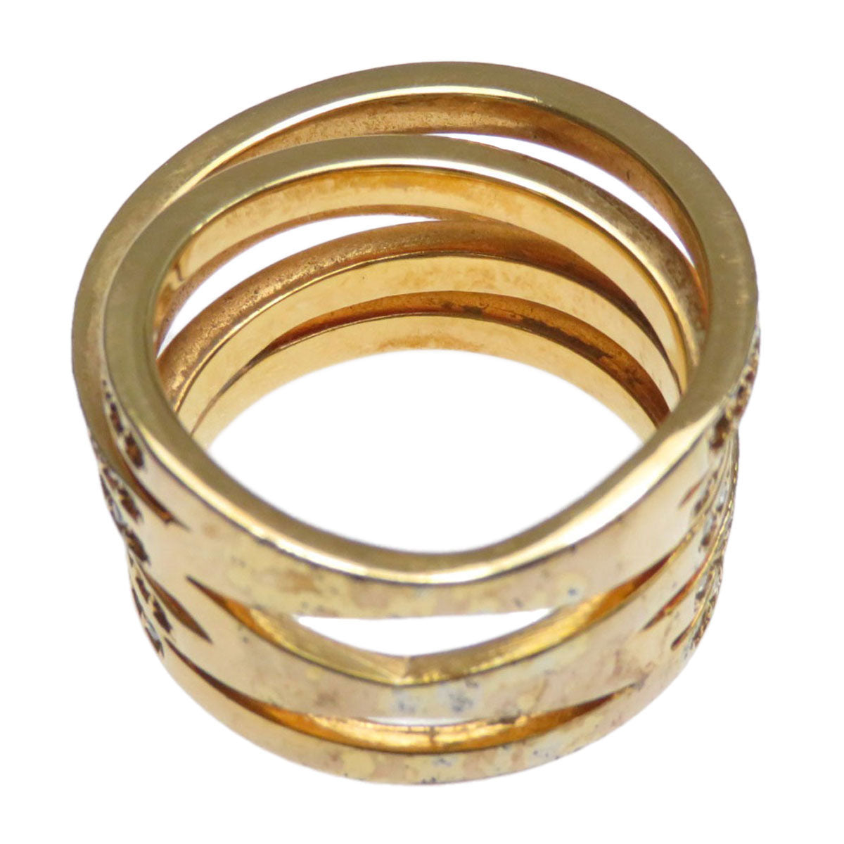 2 piece ring set with Swarovski Brooch Coral 10.3g　Ladies