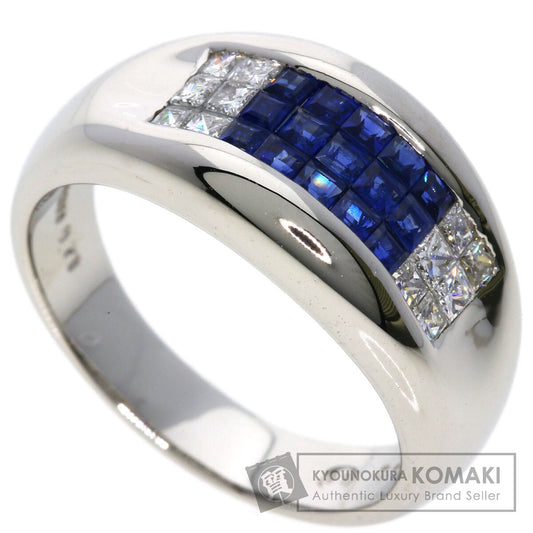 0.71ct Diamond Sapphire Ring Platinum PT900  13.3g　Ladies