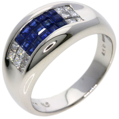 0.71ct Diamond Sapphire Ring Platinum PT900  13.3g　Ladies
