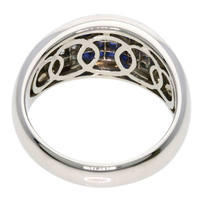 0.71ct Diamond Sapphire Ring Platinum PT900  13.3g　Ladies