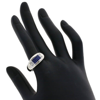 0.71ct Diamond Sapphire Ring Platinum PT900  13.3g　Ladies