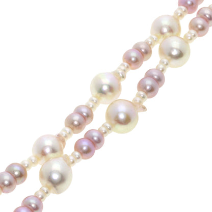Freshwater Pearl Akoya Baroque Pearl Necklace Silver 56g　Ladies