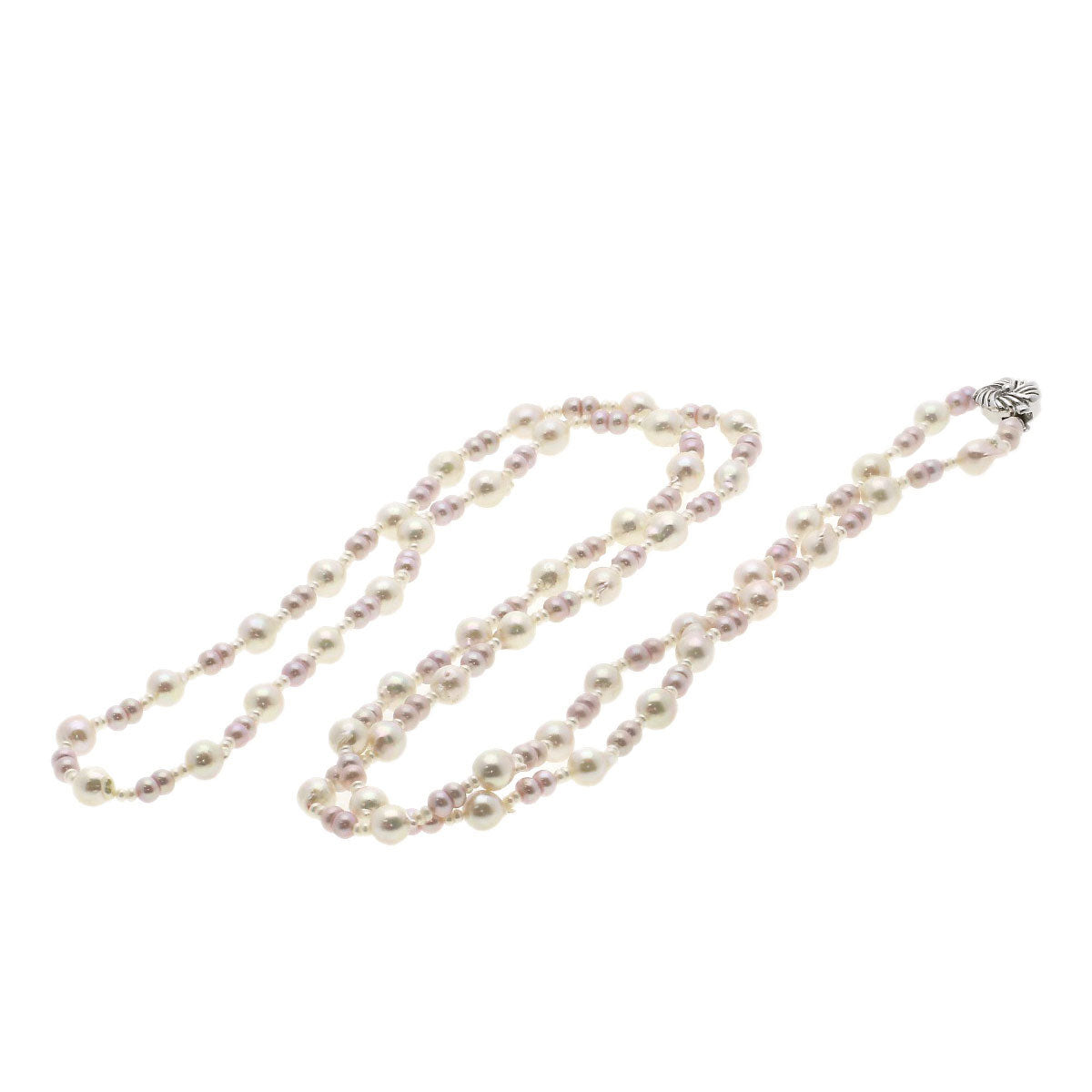 Freshwater Pearl Akoya Baroque Pearl Necklace Silver 56g　Ladies