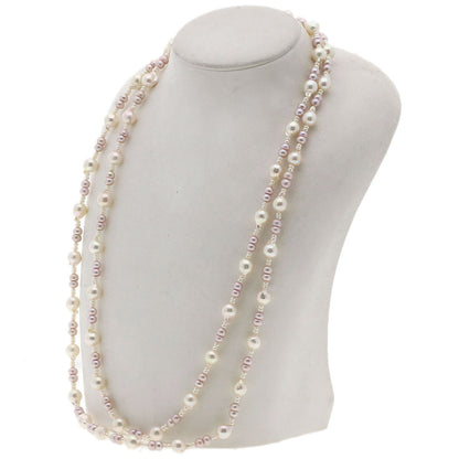 Freshwater Pearl Akoya Baroque Pearl Necklace Silver 56g　Ladies