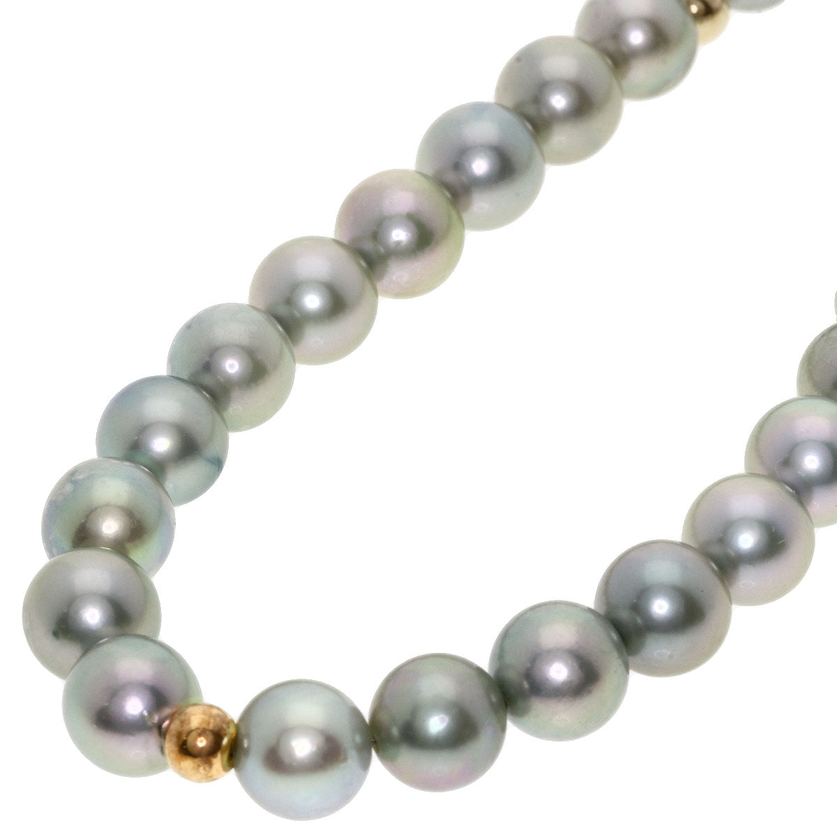 Pearl Pearl 2-piece set Necklace Silver K14 Yellow Gold 65.8g　Ladies