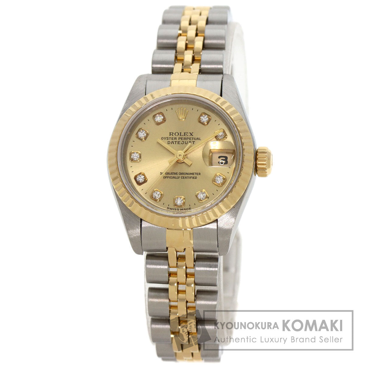 ROLEX DATEJUST 10P Diamond Watches 69173G Stainless Steel/SSxK18YG Ladies