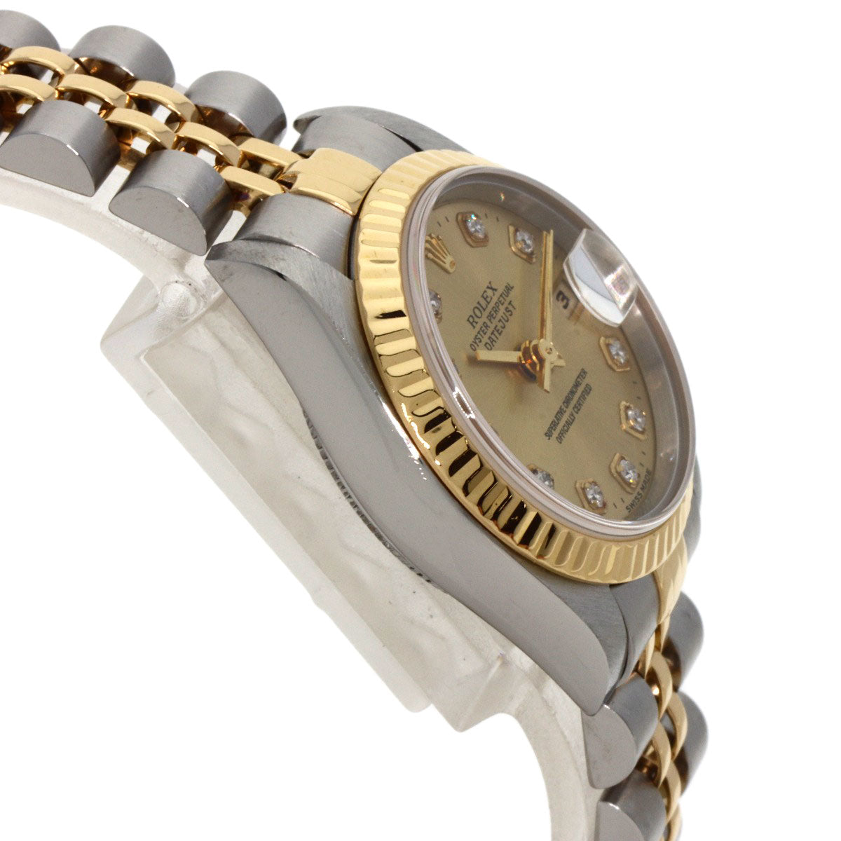 ROLEX DATEJUST 10P Diamond Watches 69173G Stainless Steel/SSxK18YG Ladies