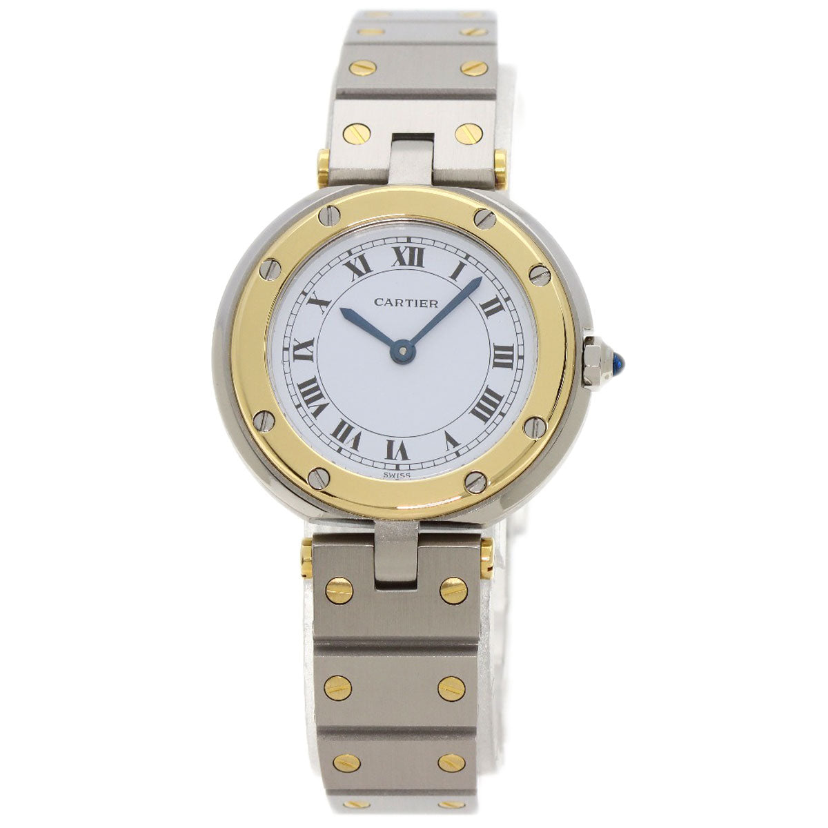 CARTIER Santos Round SM Watches  Stainless Steel/SSxK18YG Ladies