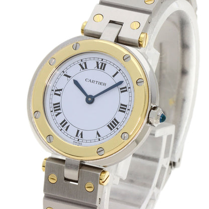 CARTIER Santos Round SM Watches  Stainless Steel/SSxK18YG Ladies