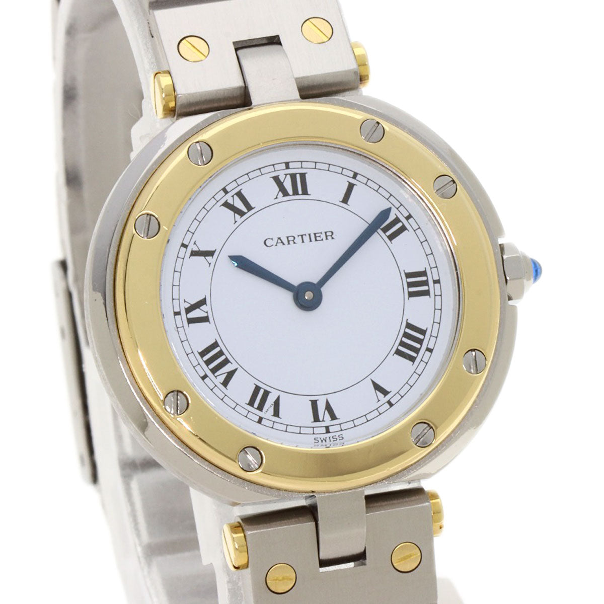 CARTIER Santos Round SM Watches  Stainless Steel/SSxK18YG Ladies