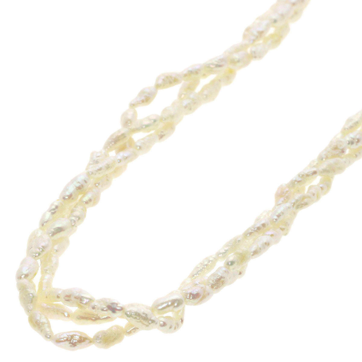 Freshwater Pearl Pearl 3 reams Necklace Metal 30g　Ladies