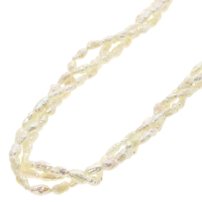 Freshwater Pearl Pearl 3 reams Necklace Metal 30g　Ladies