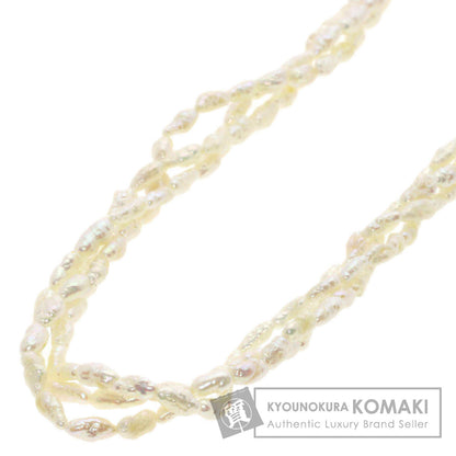 Freshwater Pearl Pearl 3 reams Necklace Metal 30g　Ladies