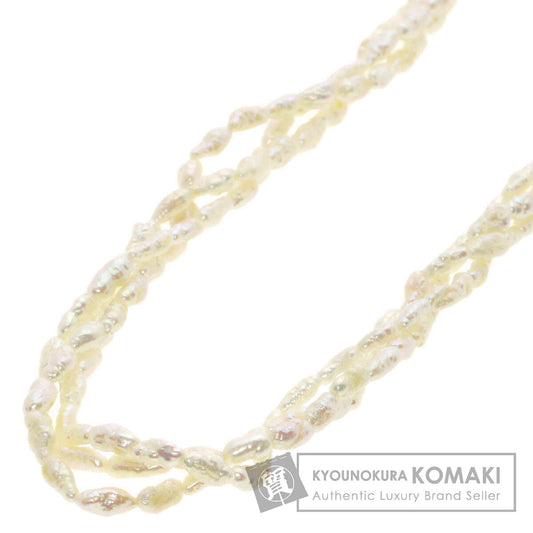 Freshwater Pearl Pearl 3 reams Necklace Metal 30g　Ladies