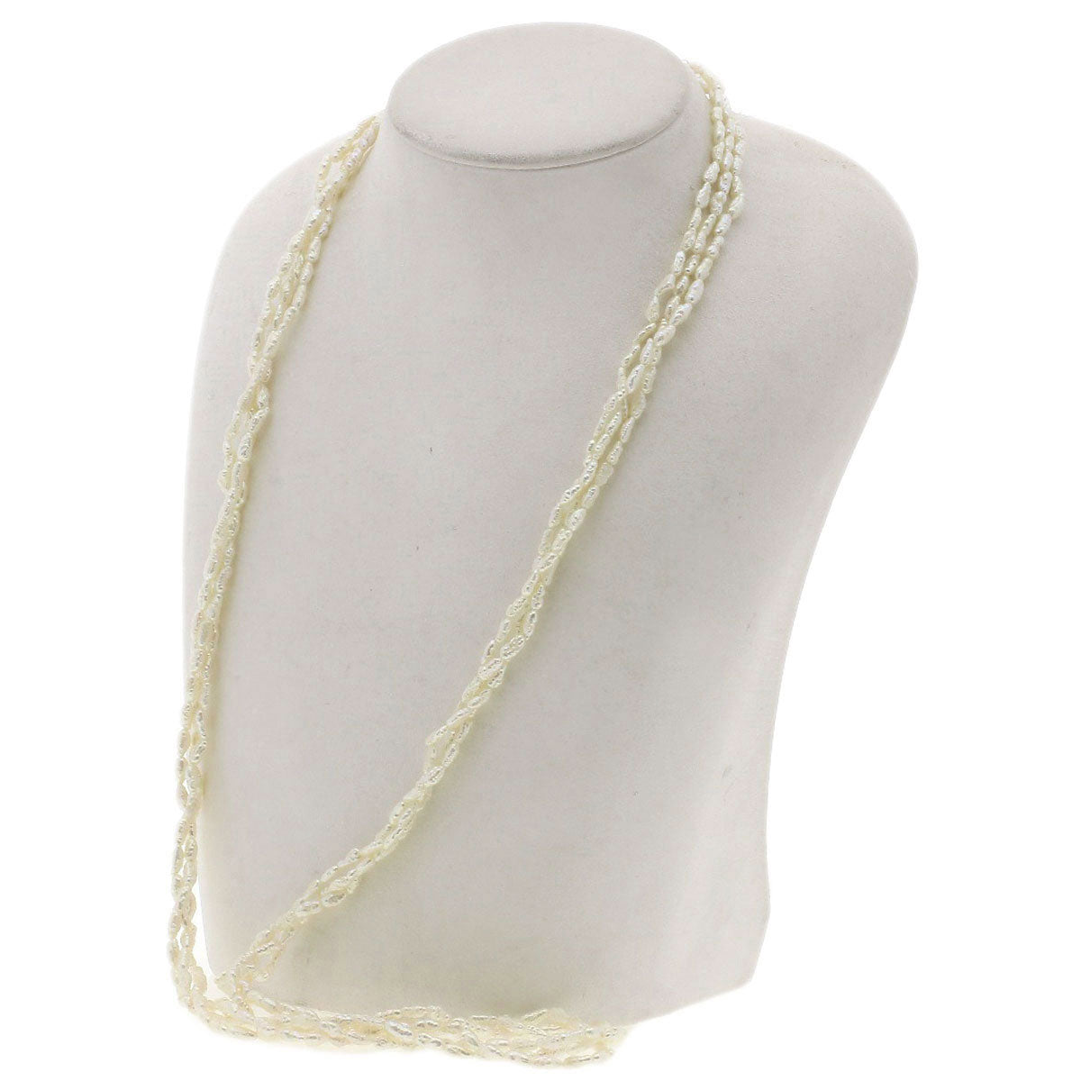 Freshwater Pearl Pearl 3 reams Necklace Metal 30g　Ladies