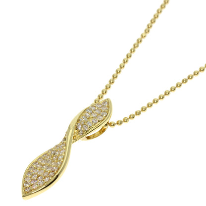 0.4ct Diamond Necklace K18 Yellow Gold  4.8g　Ladies